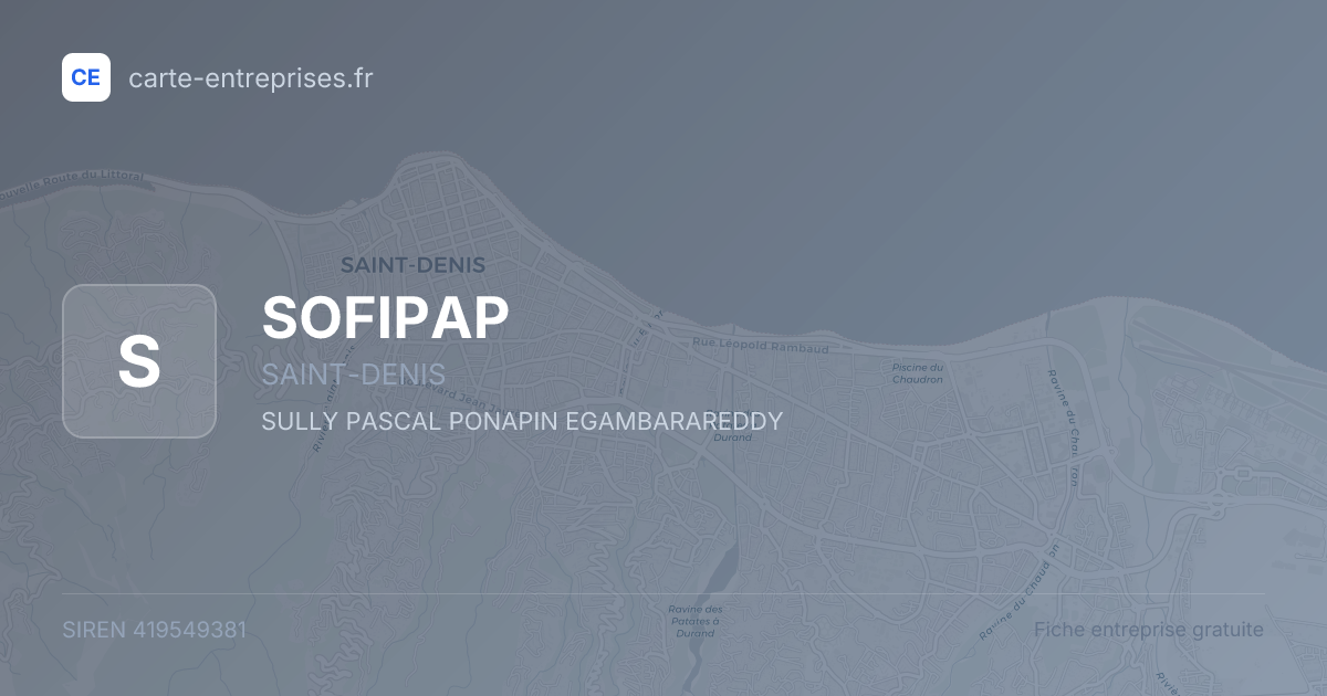 SOFIPAP — 419549381 — fiche entreprise