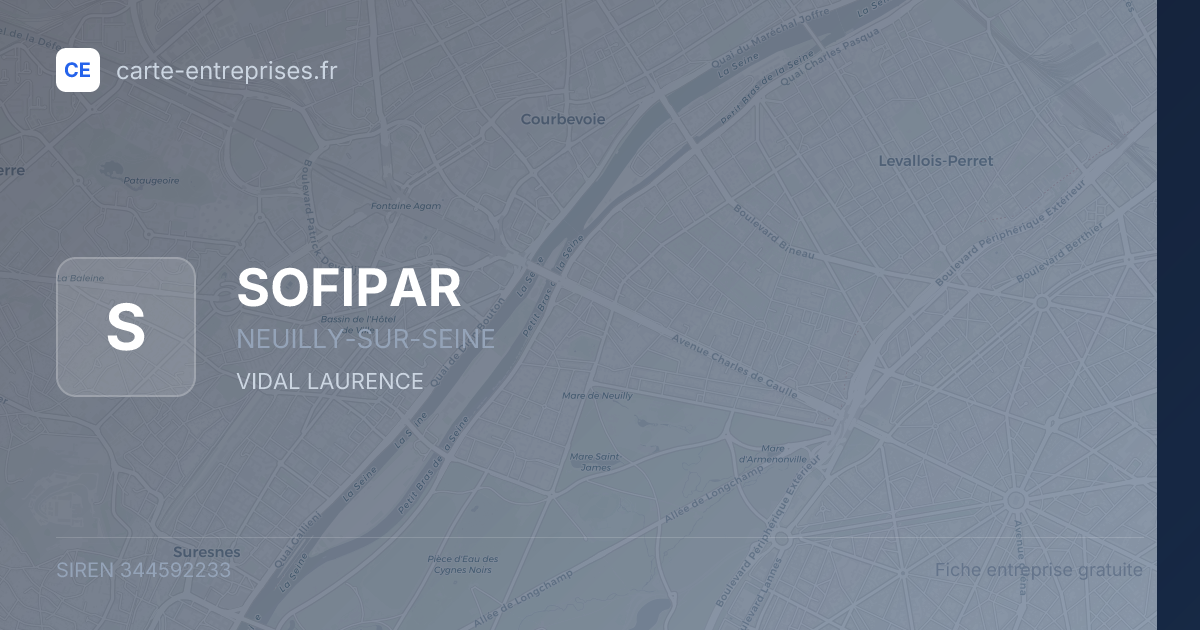 SOFIPAR — 344592233 — fiche entreprise
