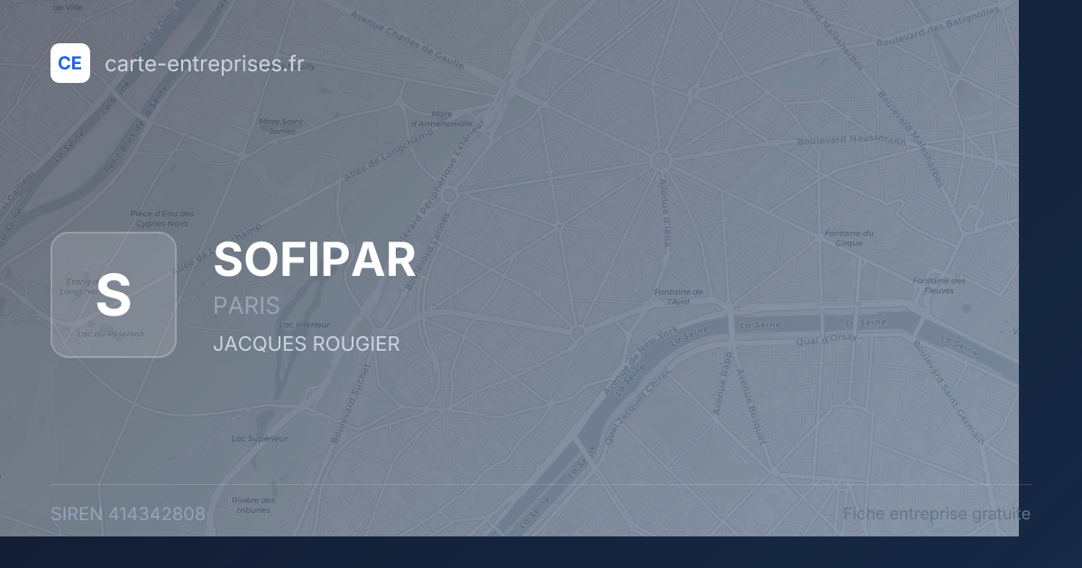 SOFIPAR — 414342808 — fiche entreprise