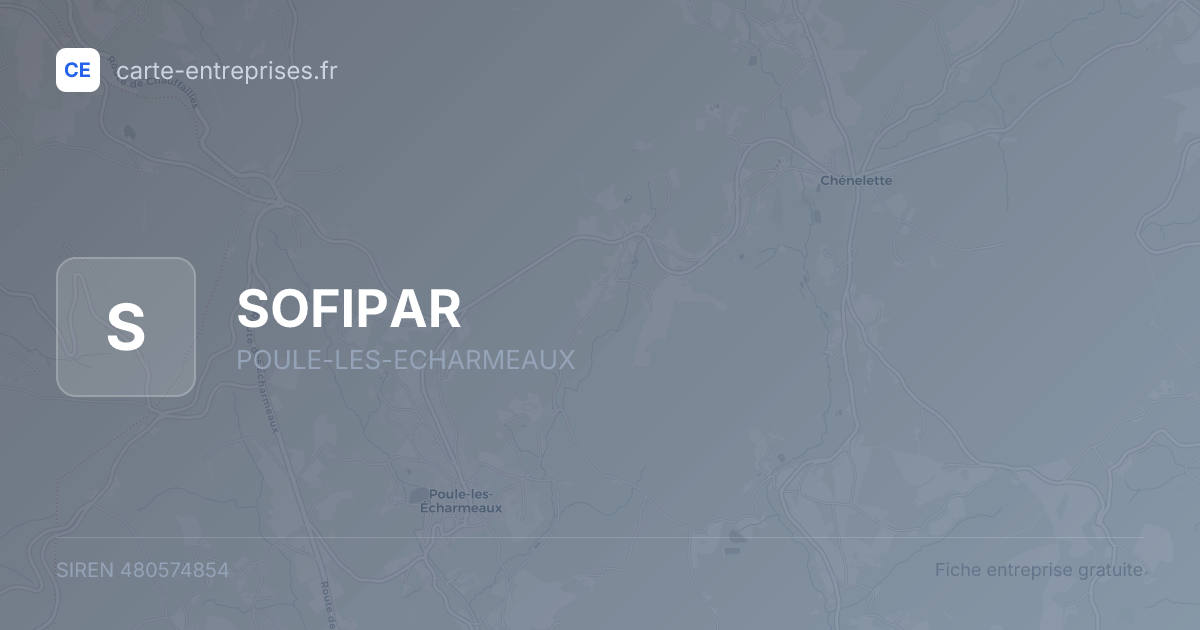 SOFIPAR — 480574854 — fiche entreprise