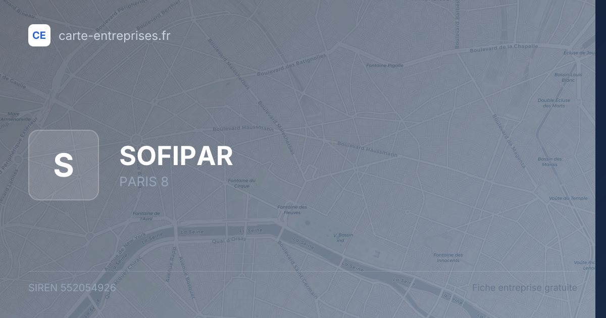 SOFIPAR — 552054926 — fiche entreprise