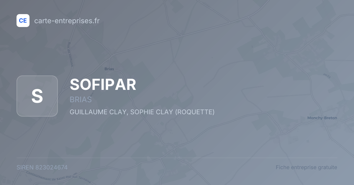 SOFIPAR — 823024674 — fiche entreprise
