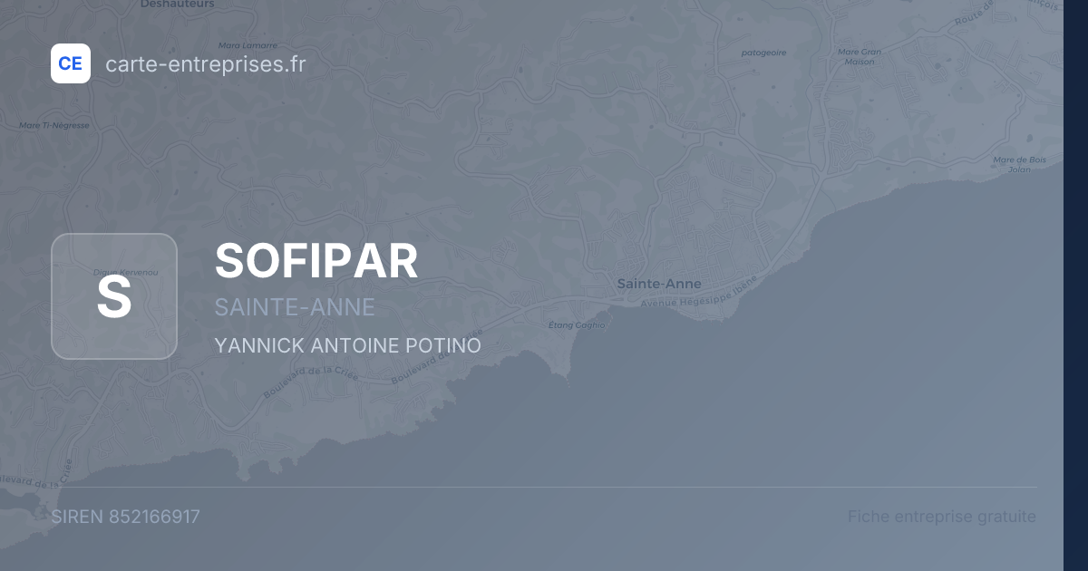 SOFIPAR — 852166917 — fiche entreprise