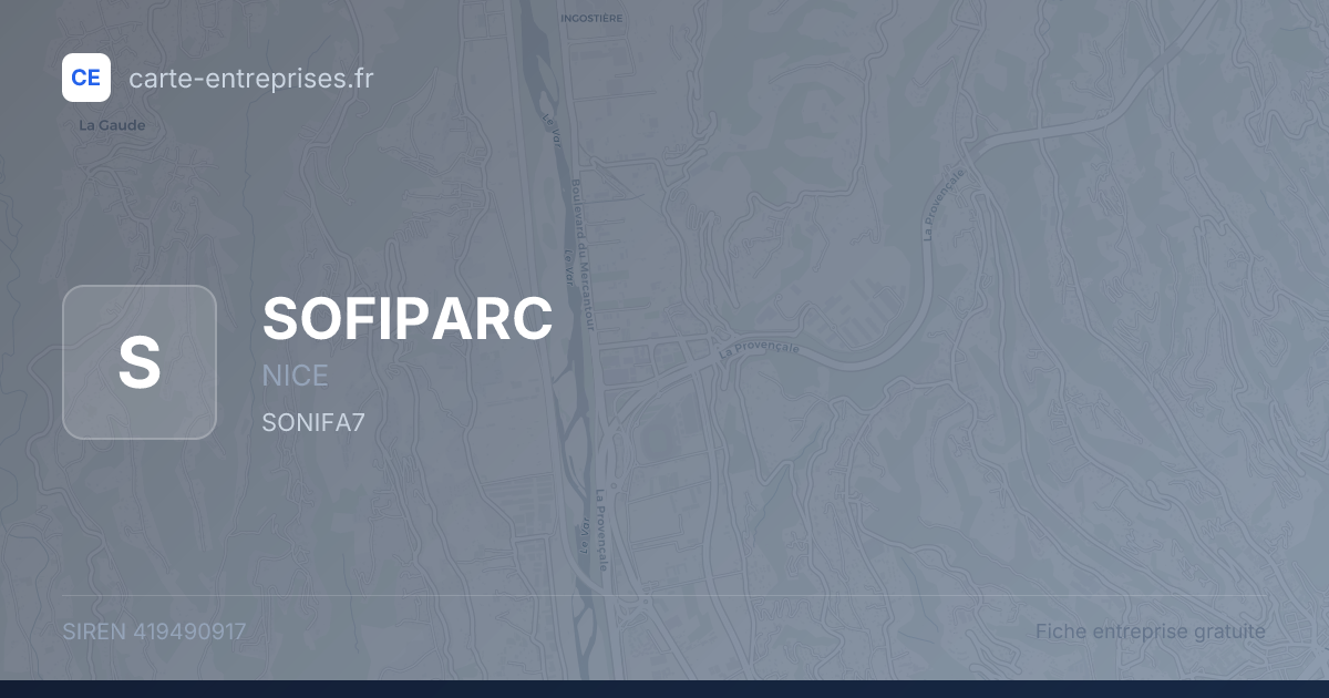 SOFIPARC — 419490917 — fiche entreprise