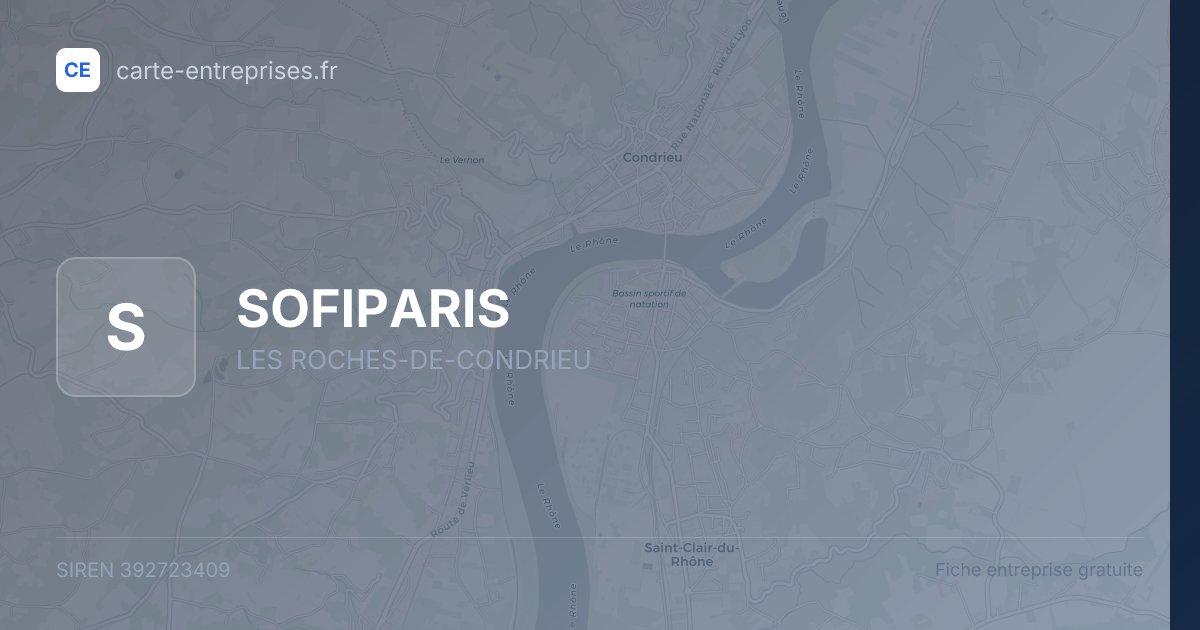 SOFIPARIS — 392723409 — fiche entreprise