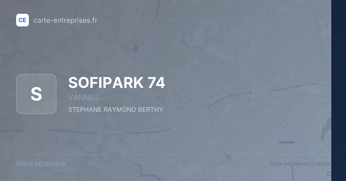 SOFIPARK 74 — 883973646 — fiche entreprise