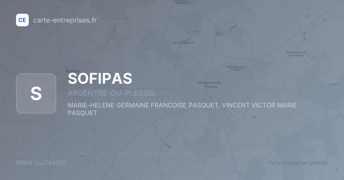 SOFIPAS — 390764256 — fiche entreprise