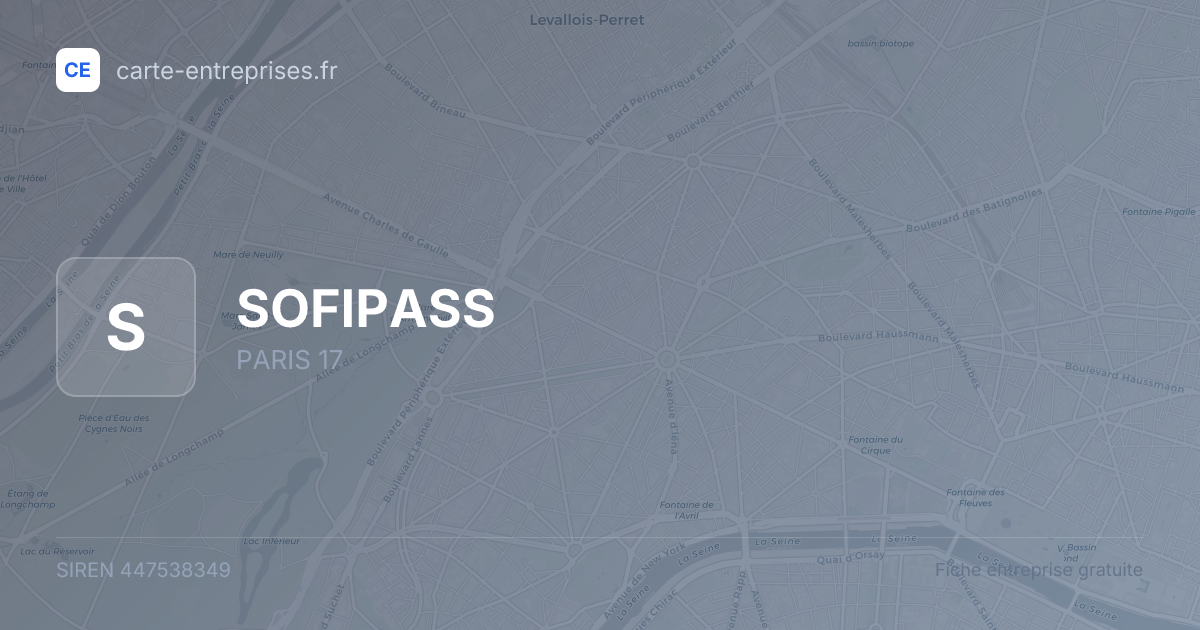 SOFIPASS — 447538349 — fiche entreprise