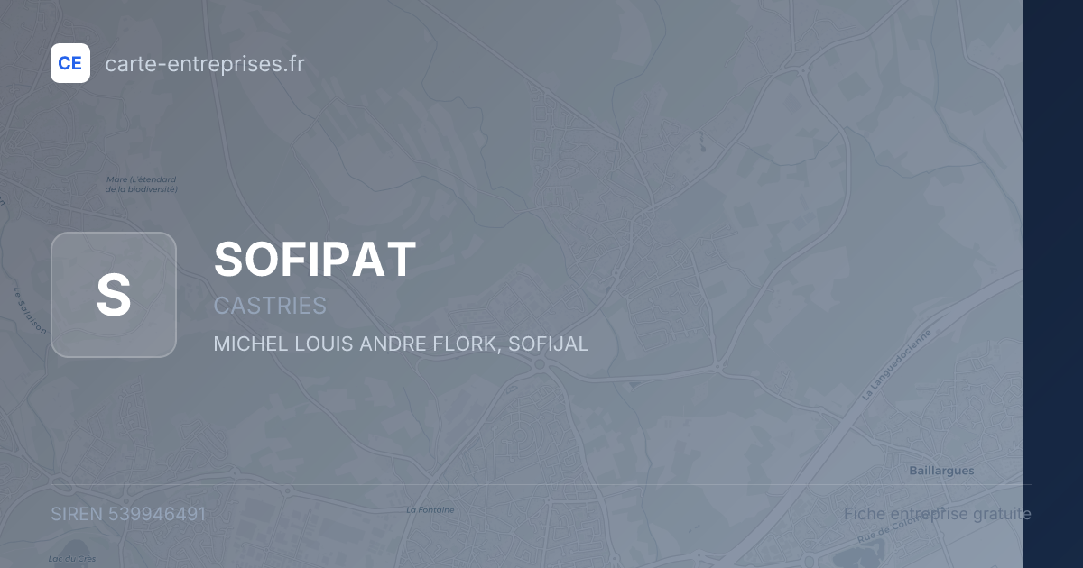 SOFIPAT — 539946491 — fiche entreprise
