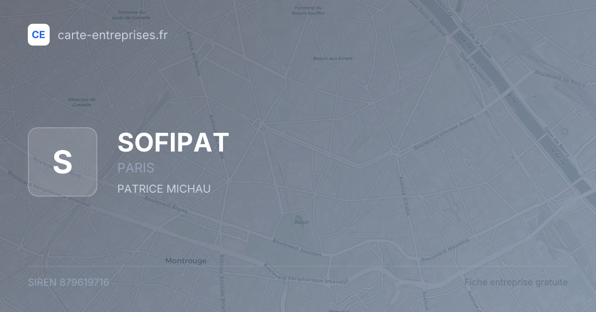 SOFIPAT — 879619716 — fiche entreprise