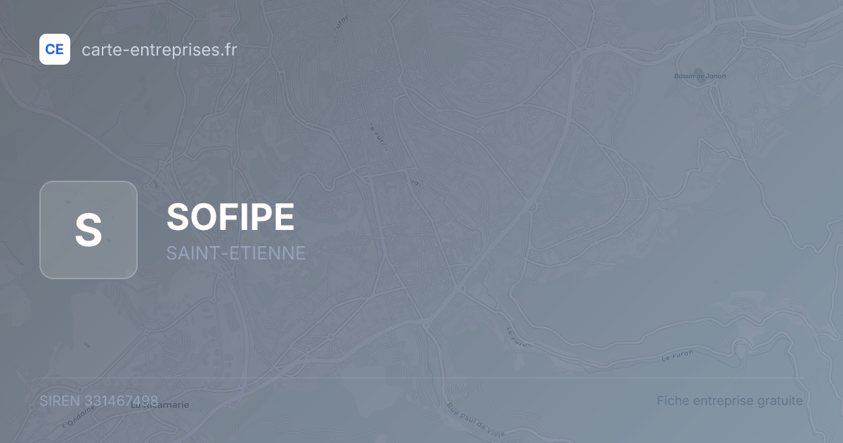 SOFIPE — 331467498 — fiche entreprise