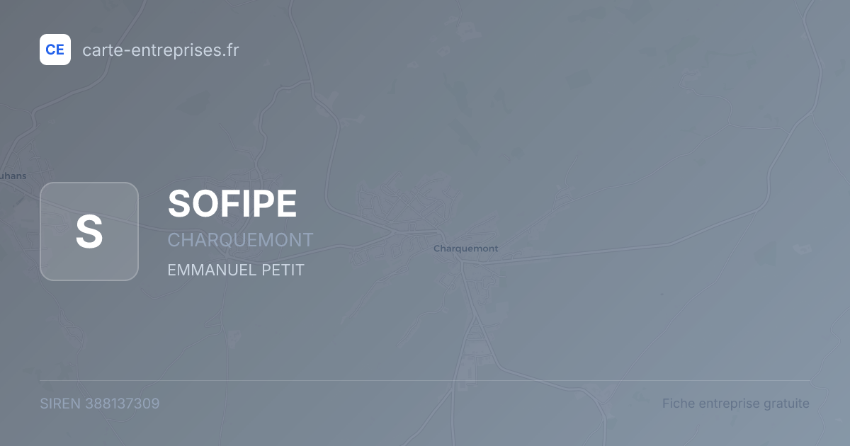 SOFIPE — 388137309 — fiche entreprise