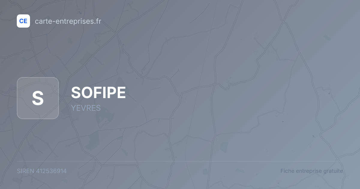 SOFIPE — 412536914 — fiche entreprise
