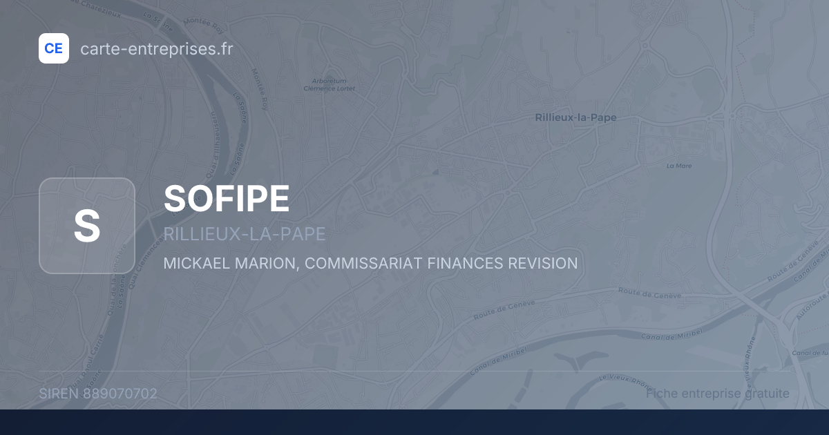 SOFIPE — 889070702 — fiche entreprise