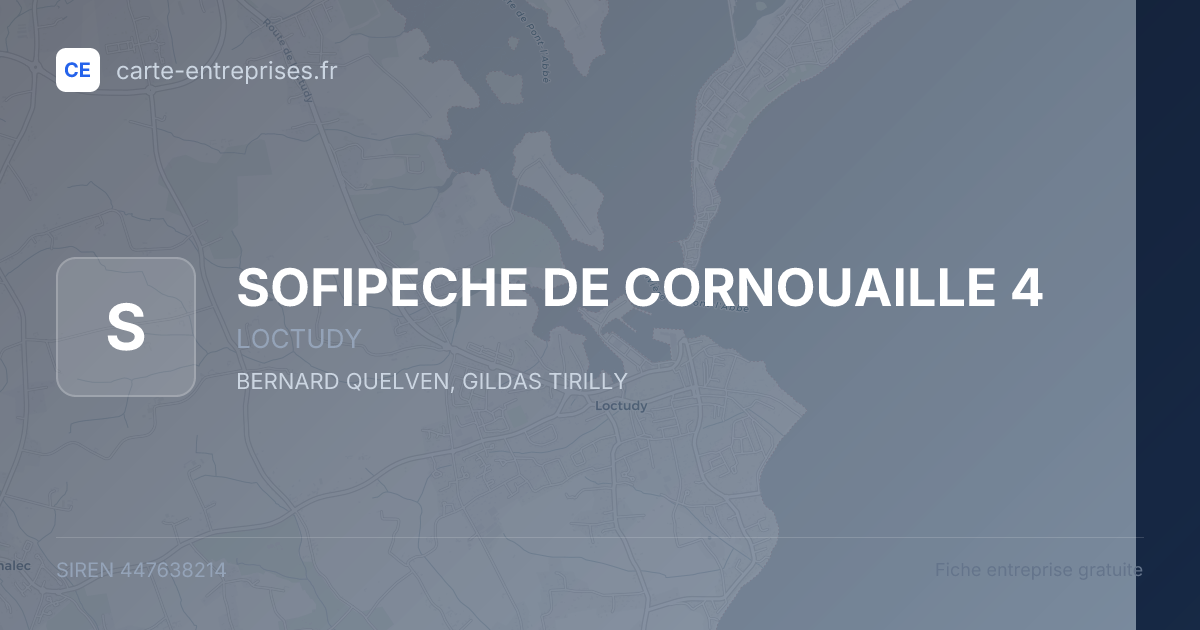 SOFIPECHE DE CORNOUAILLE 4 — 447638214 — fiche entreprise