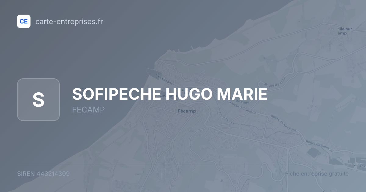 SOFIPECHE HUGO MARIE — 443214309 — fiche entreprise