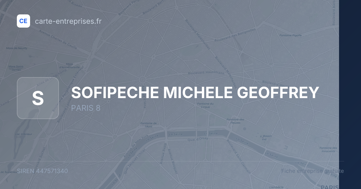 SOFIPECHE MICHELE GEOFFREY — 447571340 — fiche entreprise