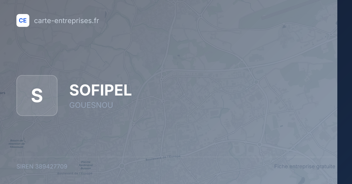 SOFIPEL — 389427709 — fiche entreprise