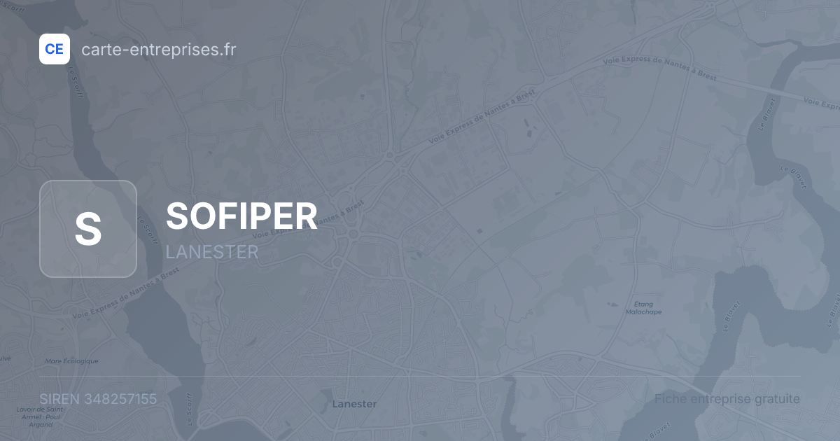 SOFIPER — 348257155 — fiche entreprise