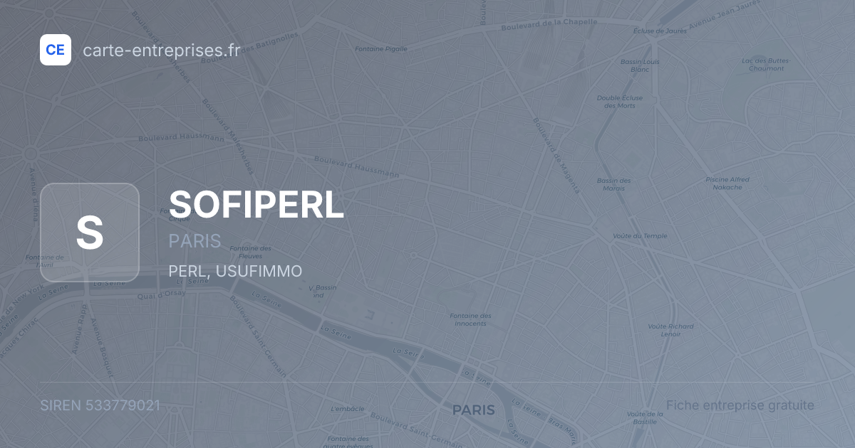 SOFIPERL — 533779021 — fiche entreprise