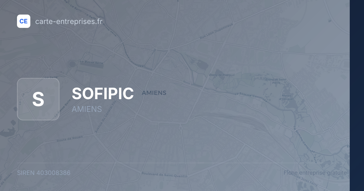 SOFIPIC — 403008386 — fiche entreprise