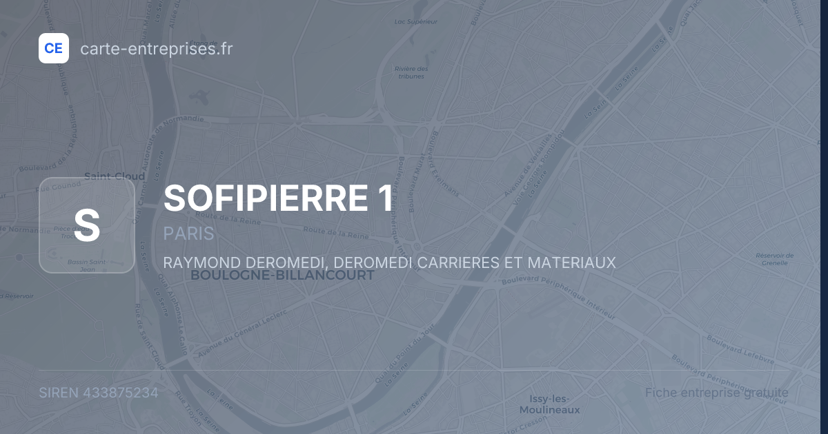 SOFIPIERRE 1 — 433875234 — fiche entreprise
