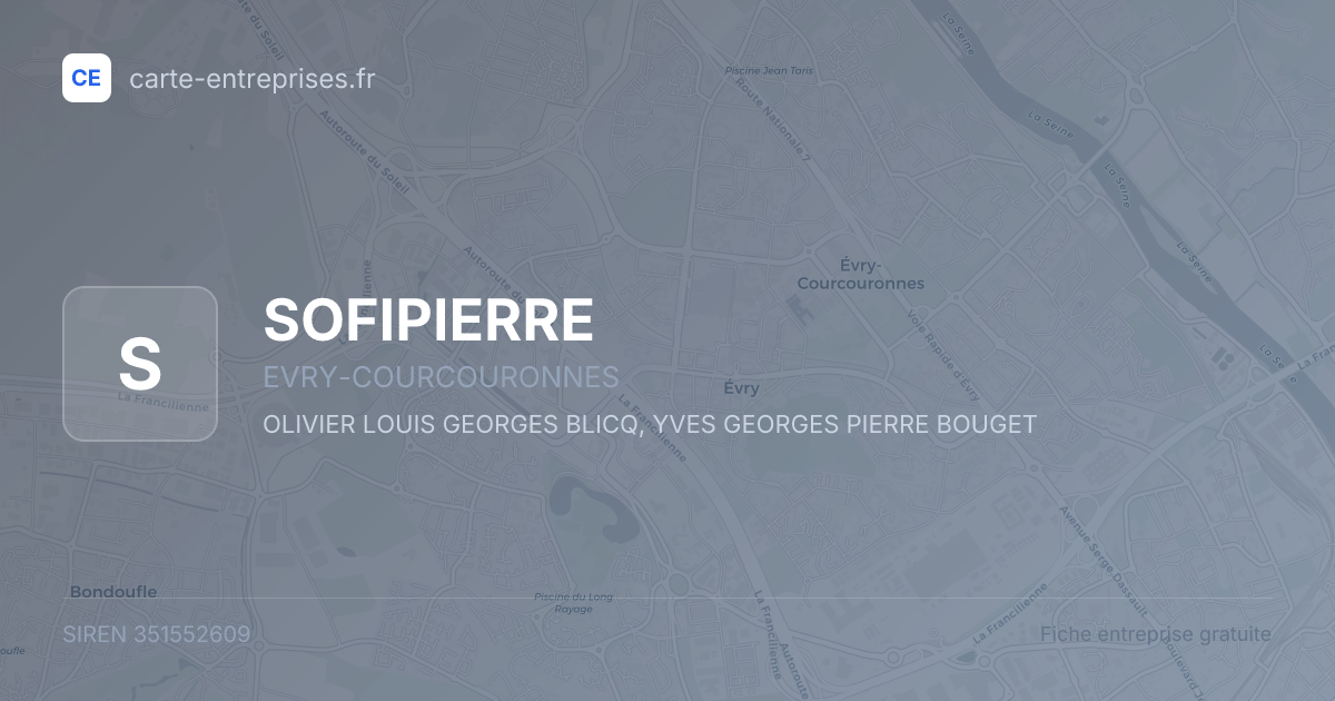 SOFIPIERRE — 351552609 — fiche entreprise