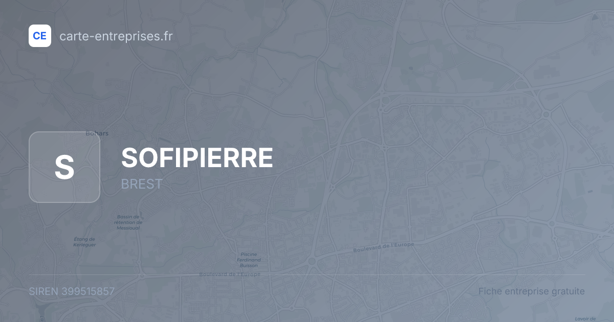 SOFIPIERRE — 399515857 — fiche entreprise