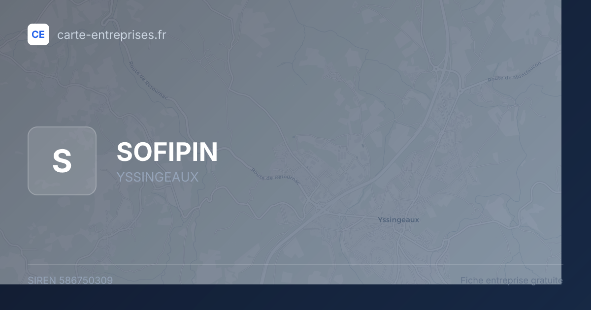 SOFIPIN — 586750309 — fiche entreprise