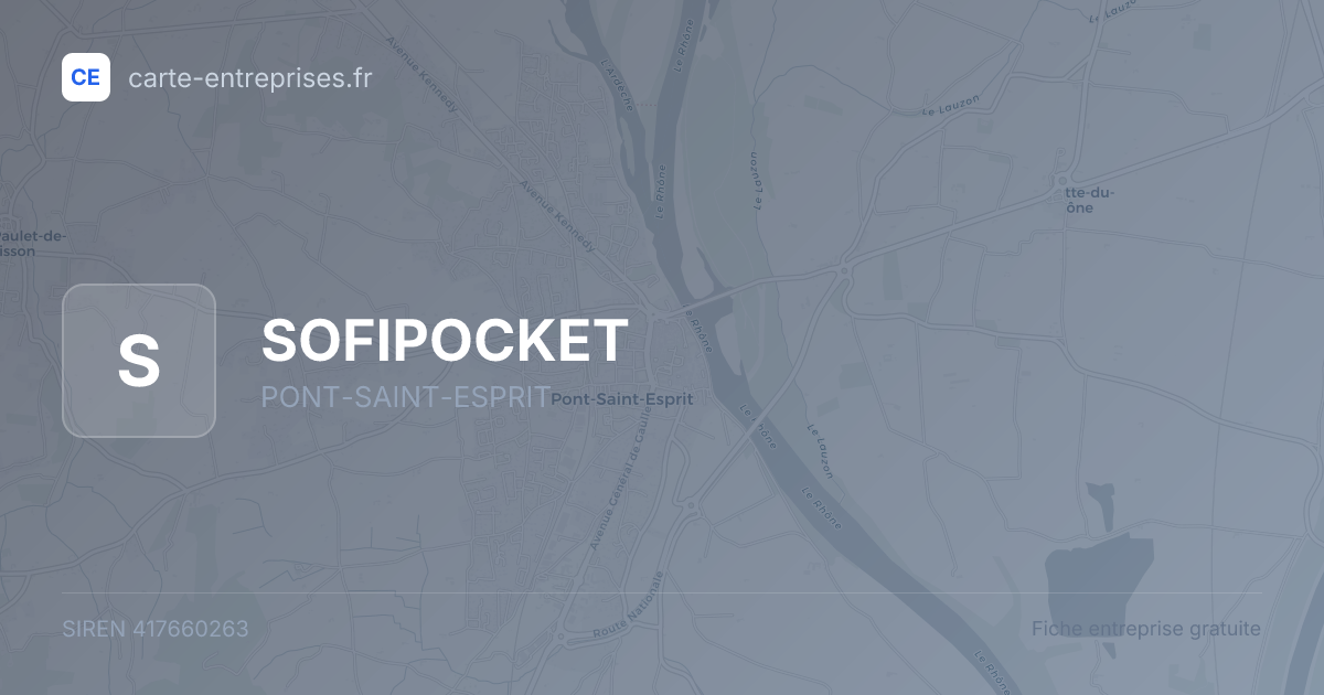 SOFIPOCKET — 417660263 — fiche entreprise