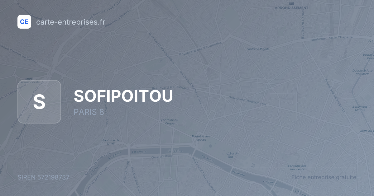 SOFIPOITOU — 572198737 — fiche entreprise