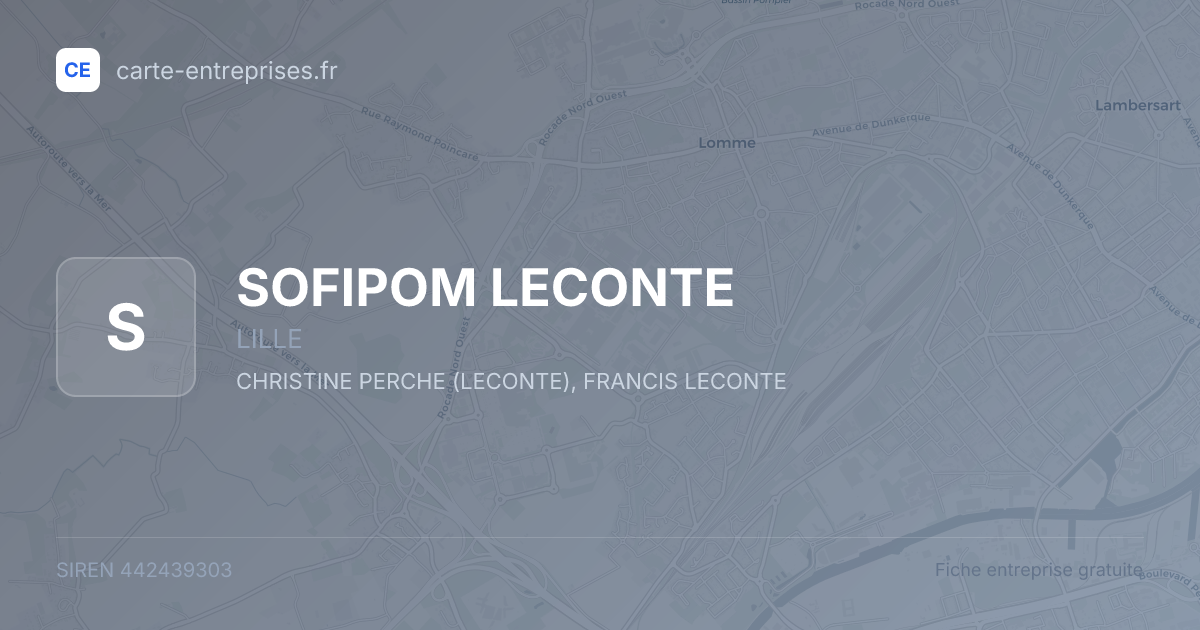 SOFIPOM LECONTE — 442439303 — fiche entreprise