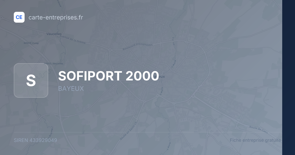 SOFIPORT 2000 — 433929049 — fiche entreprise