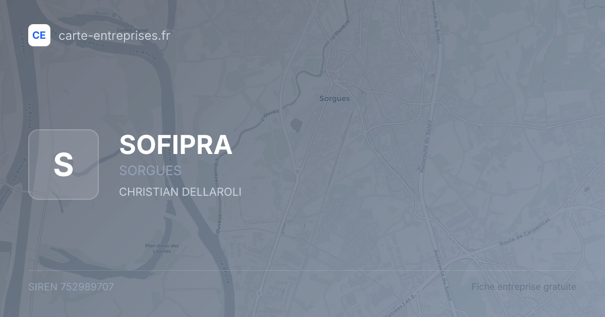 SOFIPRA — 752989707 — fiche entreprise