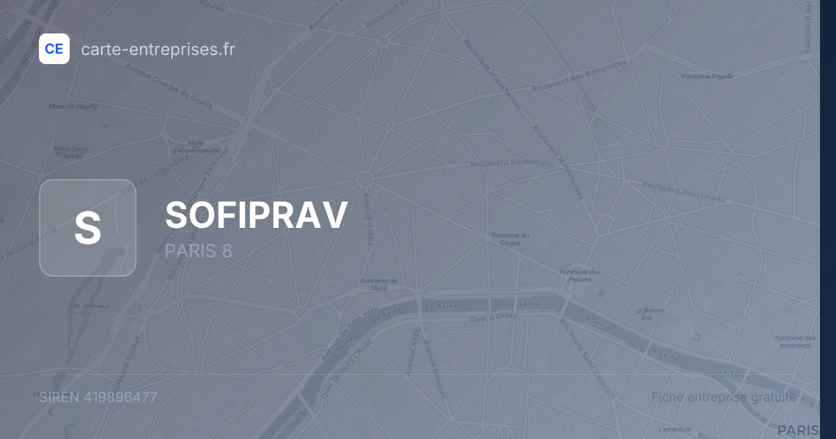 SOFIPRAV — 419896477 — fiche entreprise