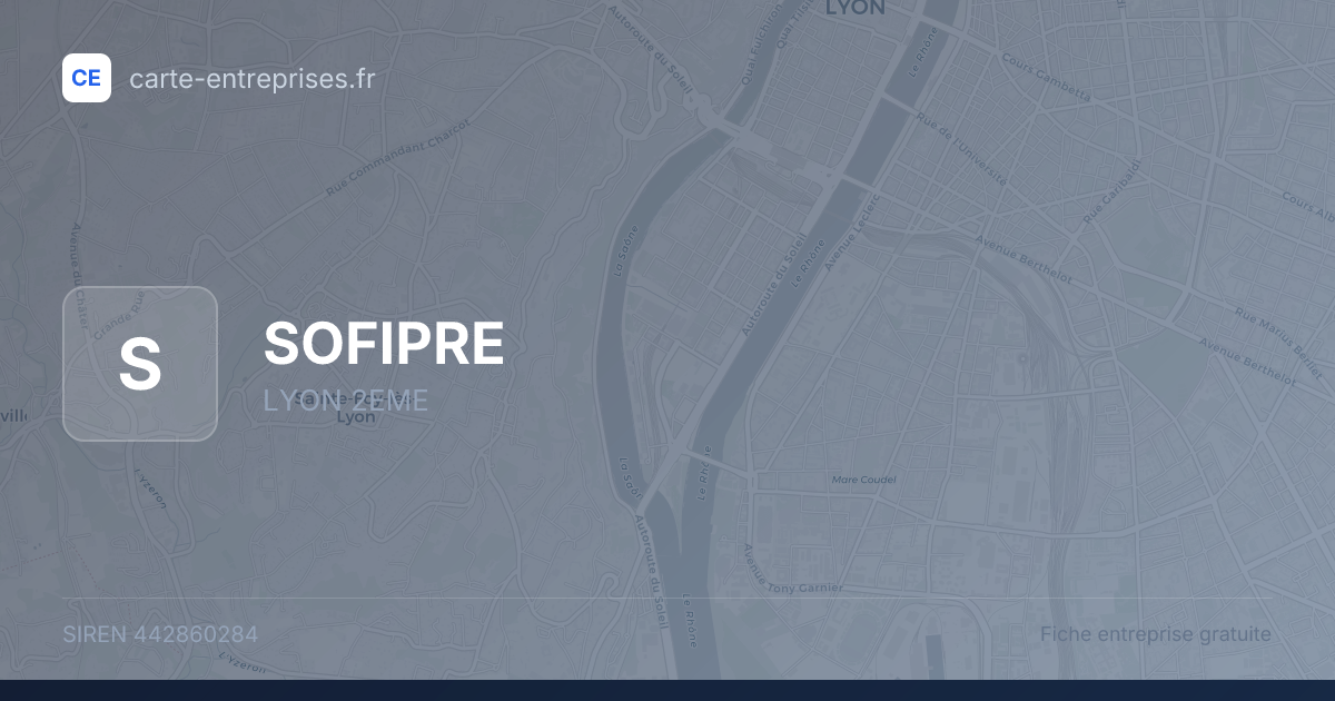SOFIPRE — 442860284 — fiche entreprise