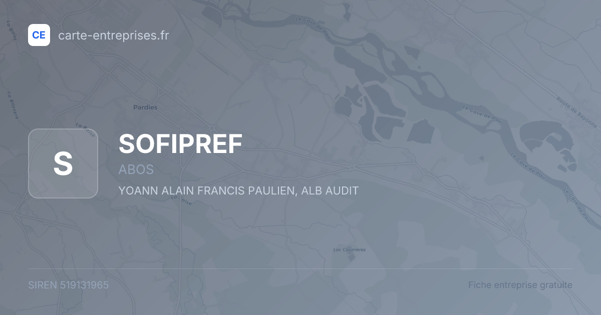 SOFIPREF — 519131965 — fiche entreprise