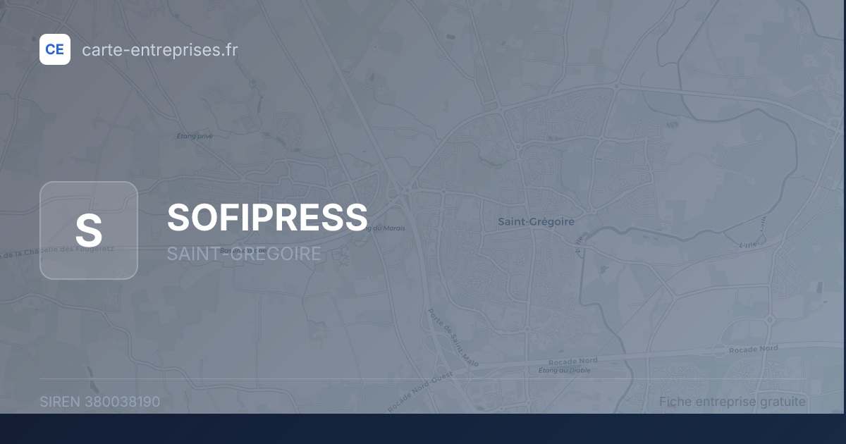 SOFIPRESS — 380038190 — fiche entreprise