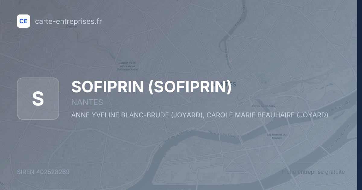 SOFIPRIN — 402528269 — fiche entreprise