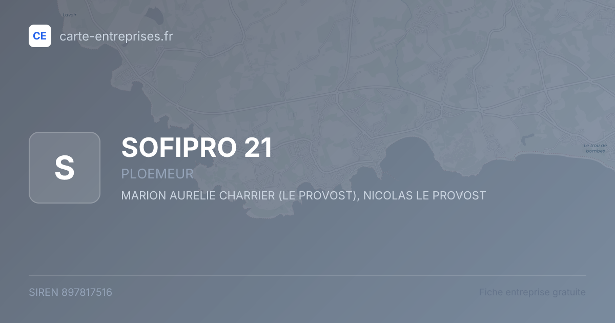 SOFIPRO 21 — 897817516 — fiche entreprise