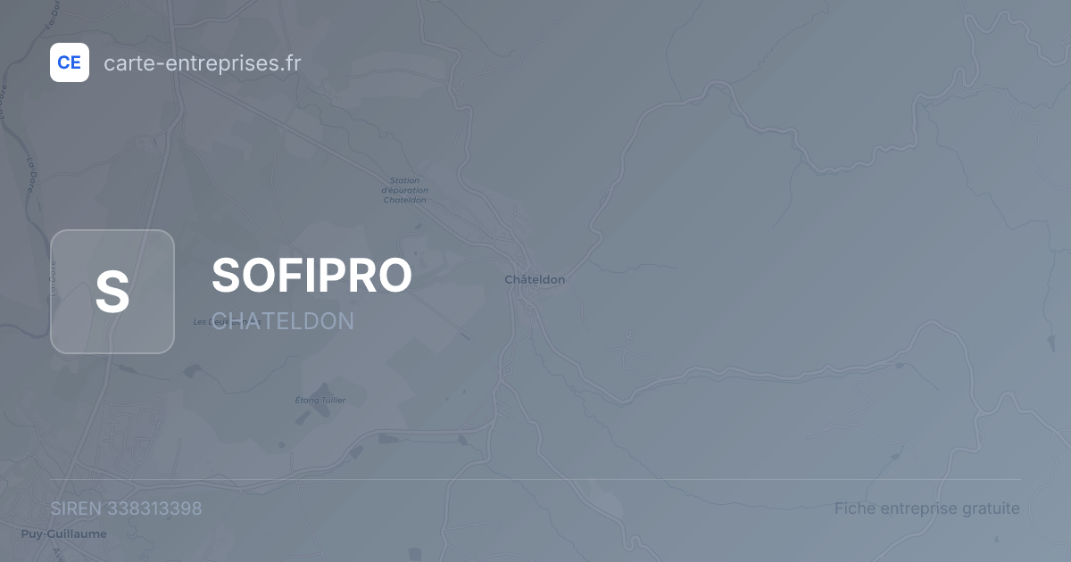 SOFIPRO — 338313398 — fiche entreprise