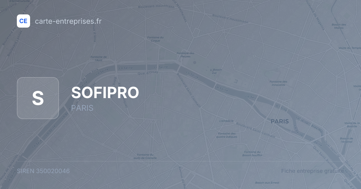 SOFIPRO — 350020046 — fiche entreprise