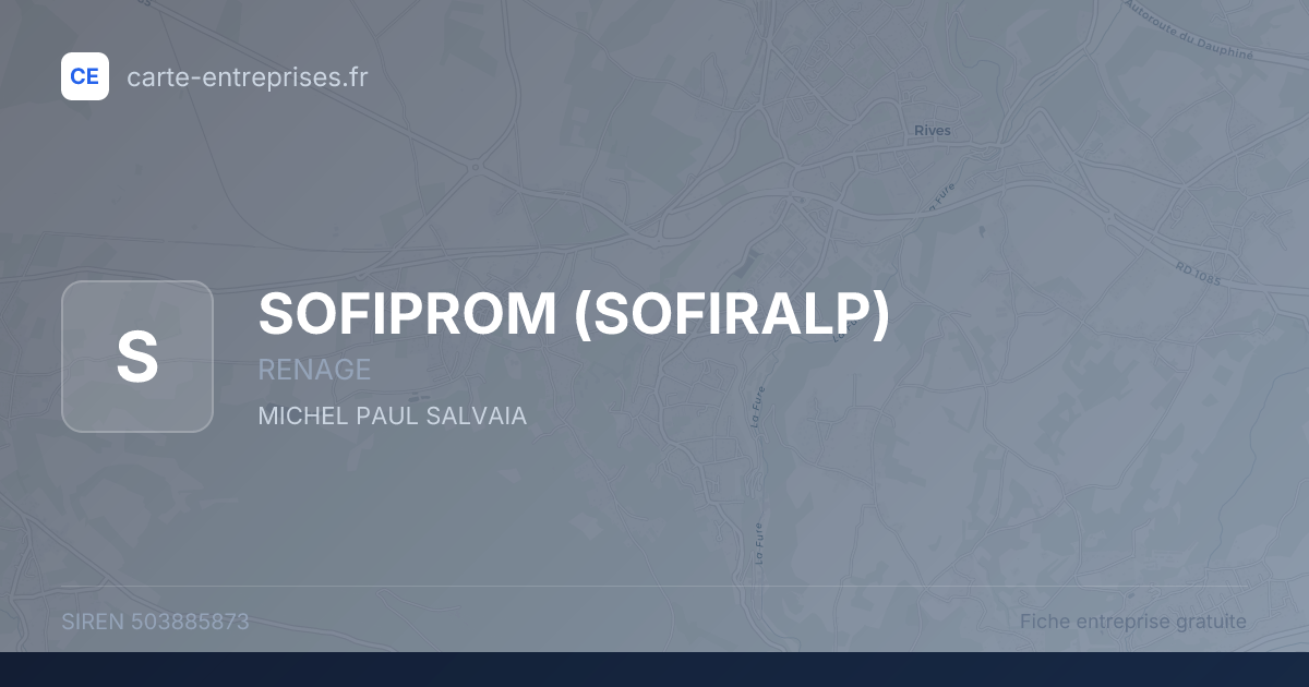SOFIPROM (SOFIRALP) — 503885873 — fiche entreprise
