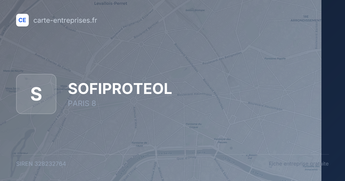 SOFIPROTEOL — 328232764 — fiche entreprise