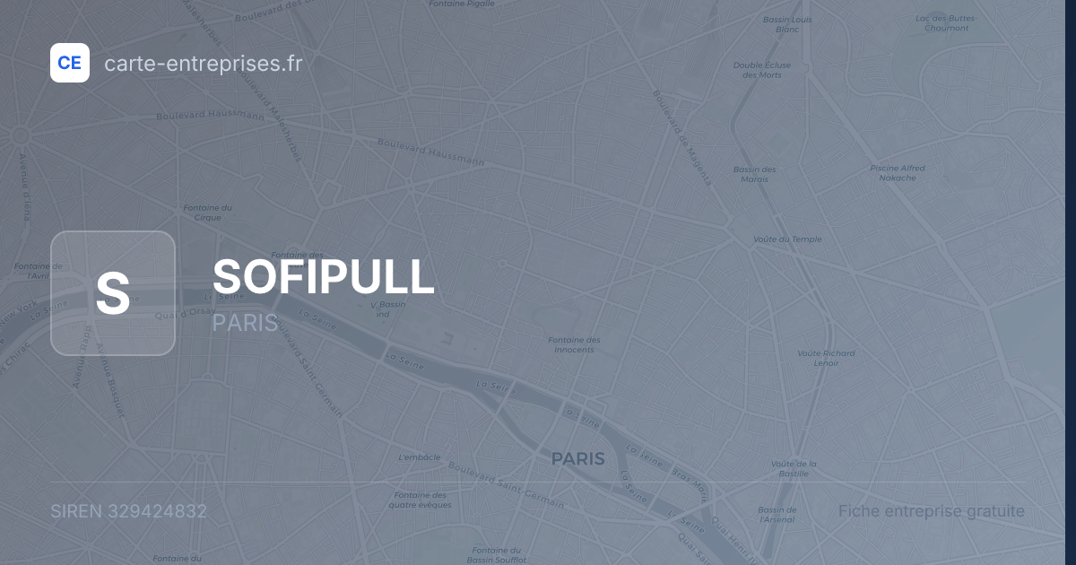 SOFIPULL — 329424832 — fiche entreprise