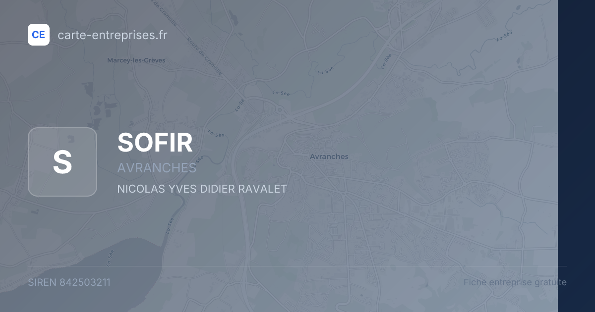 SOFIR — 842503211 — fiche entreprise