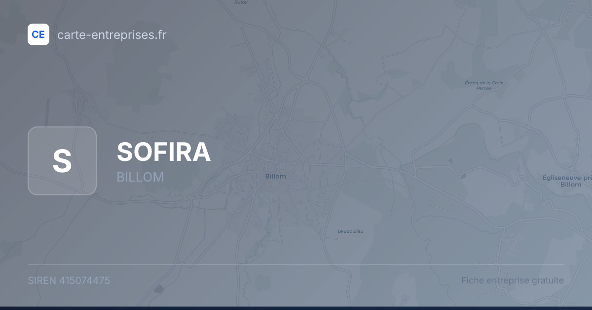 SOFIRA — 415074475 — fiche entreprise