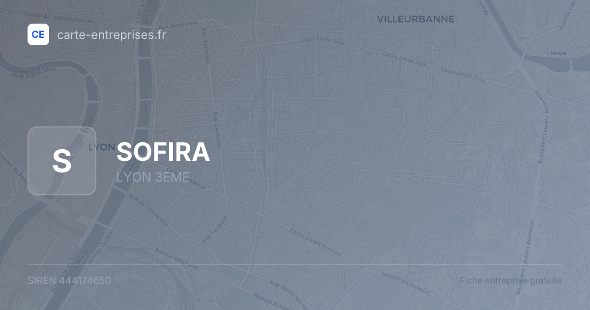 SOFIRA — 444174650 — fiche entreprise