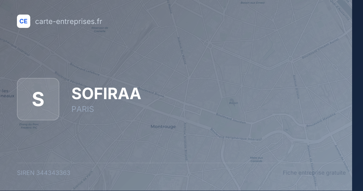 SOFIRAA — 344343363 — fiche entreprise
