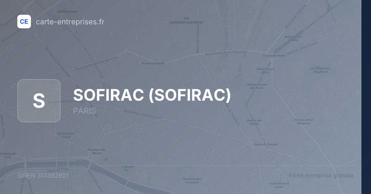 SOFIRAC — 313382921 — fiche entreprise